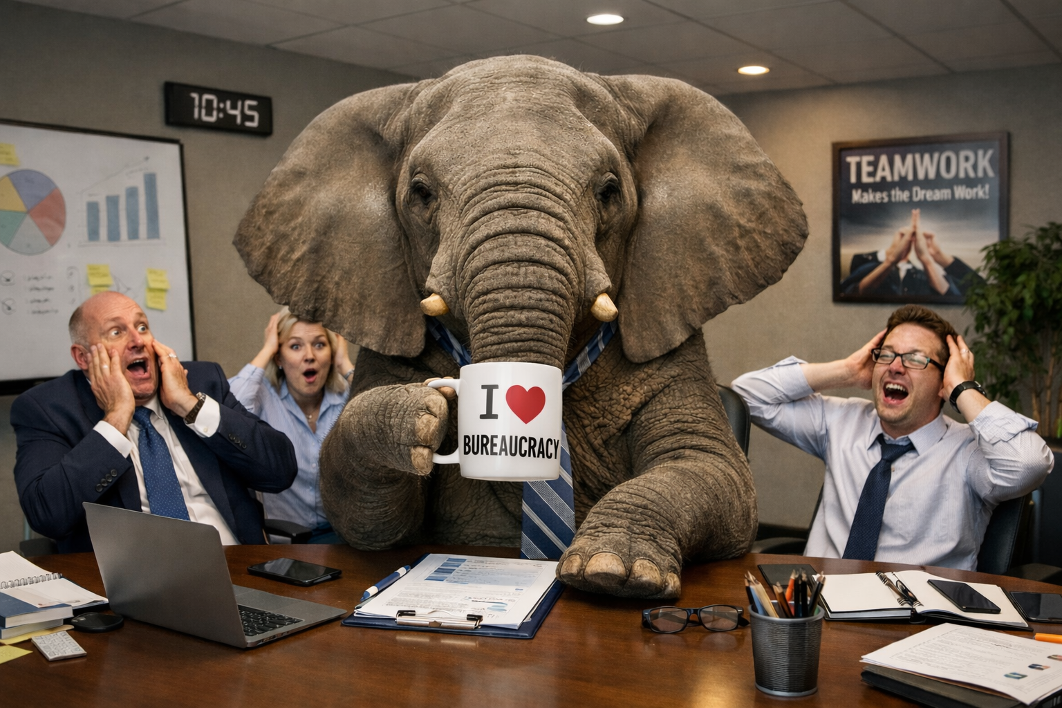 Elephant in corporate office